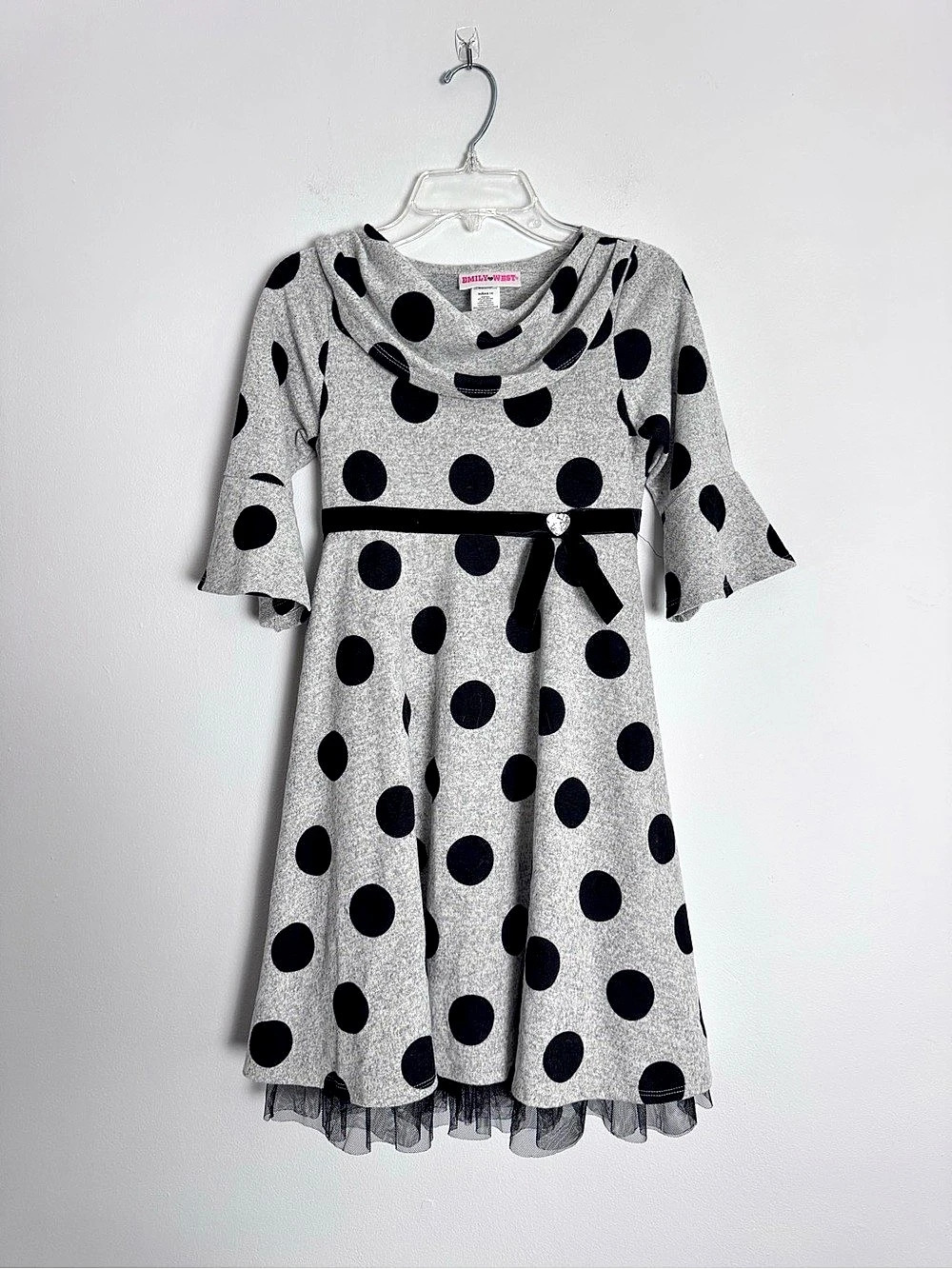 Emily West Girls' Polka Dot Dress Size 10 Like New